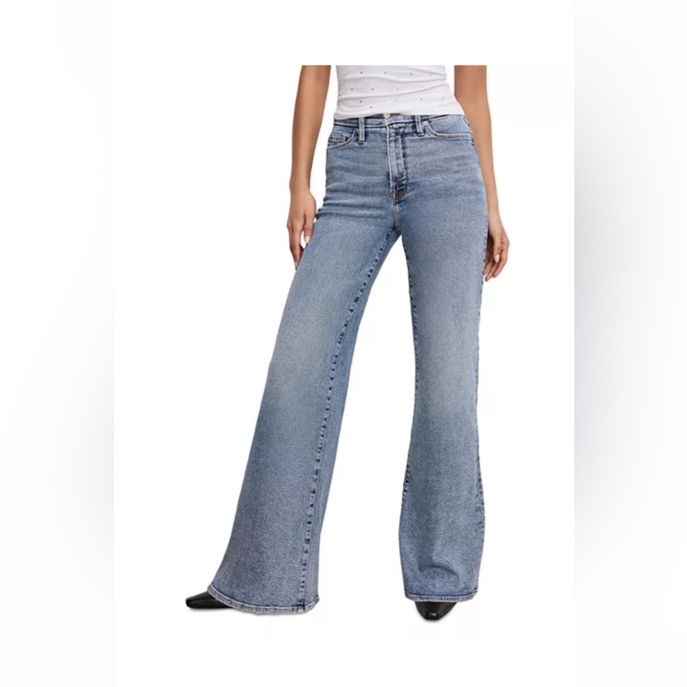 Good American High Waist Palazzo Jeans Size 16 NWT
